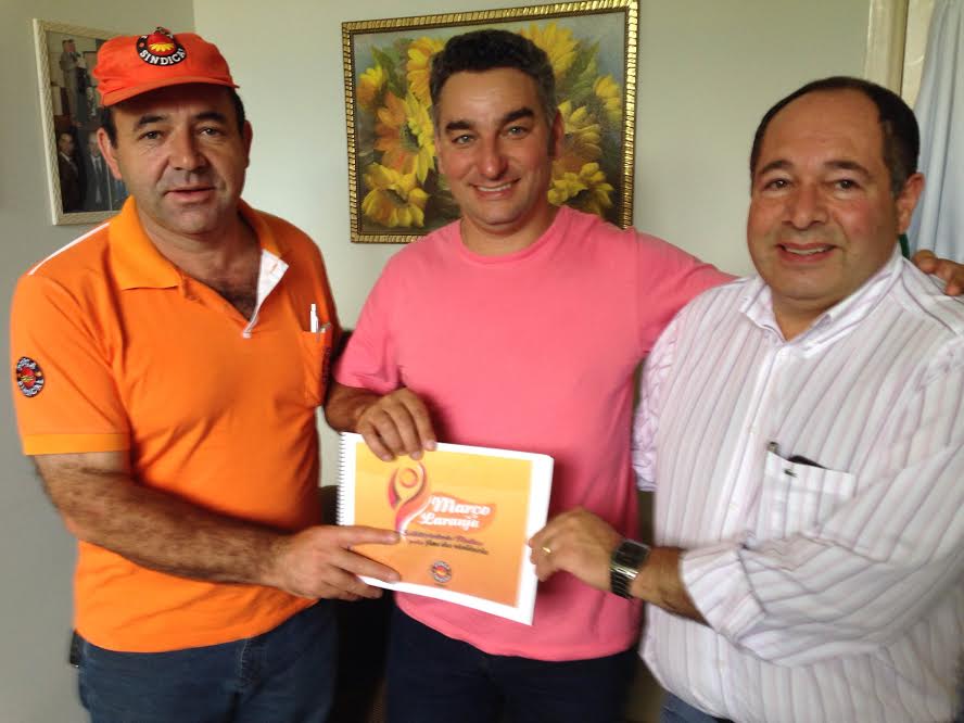 Força Sindical entrega projeto “Março Laranja” ao Presidente da Câmara Municipal de Piraquara